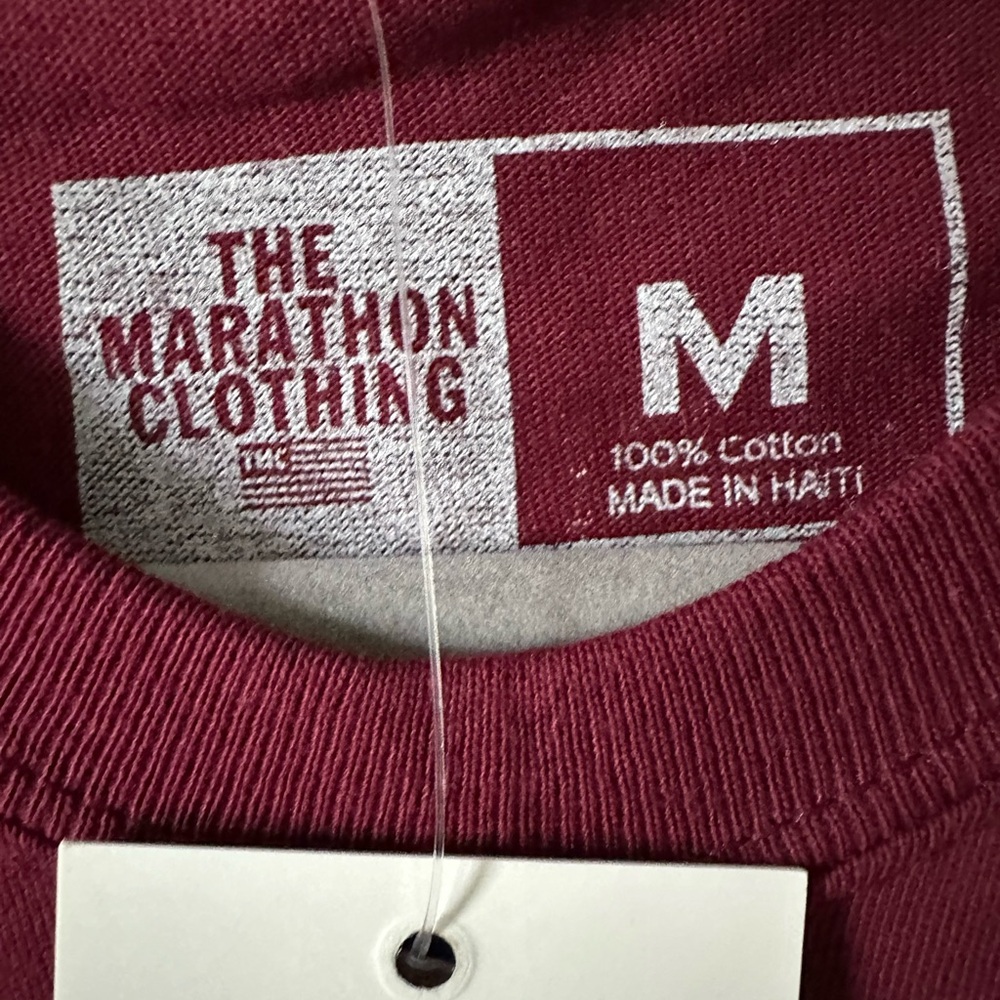 The Marathon Clothing Burgundy  Short Sleeve Tee - Picture 5 of 7